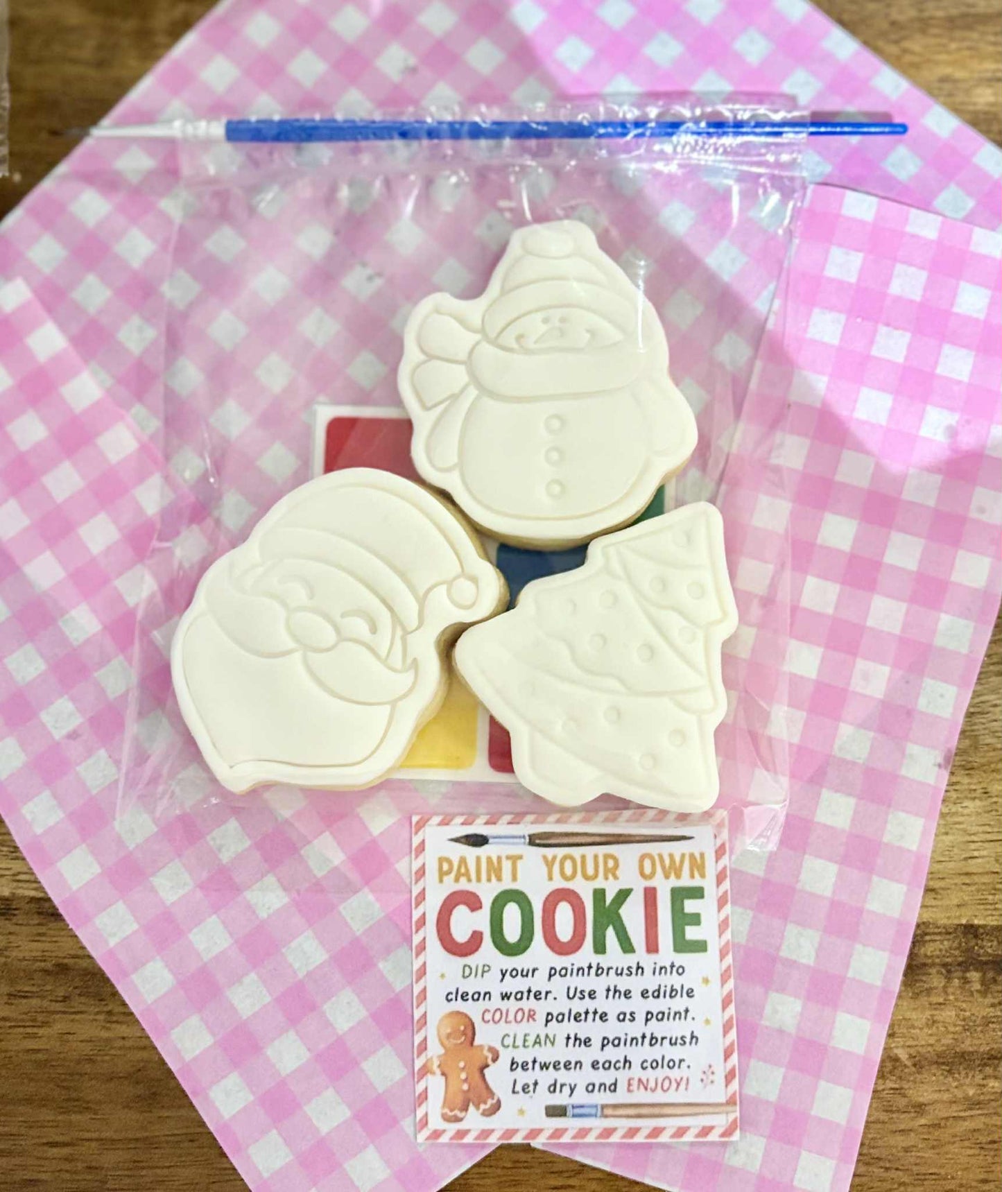 Christmas paint your own cookie packs